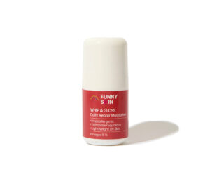 whip and gloss moisturising cream by Funny Skin on a white background
