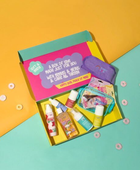 funny skin all stars kit on a yellow and blue background